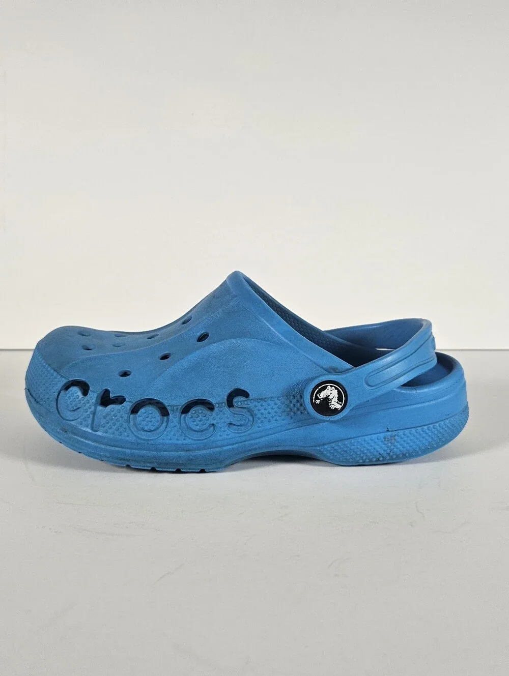 Crocs Kids Unisex Baya Blue Clogs In Good Condition Size 3